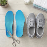 Flat Foot Support Insoles For Men Women Blue Full Length Medium Density Arch Support