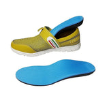 Flat Foot Support Insoles For Men Women Blue Full Length Medium Density Arch Support - Low Angle