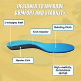 Flat Foot Support Insoles For Men Women Blue Full Length Medium Density Arch Support - Extra Image