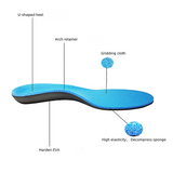 Flat Foot Support Insoles For Men Women Blue Full Length Medium Density Arch Support