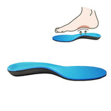 Flat Foot Support Insoles For Men Women Blue Full Length Medium Density Arch Support