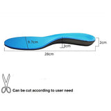 Flat Foot Support Insoles For Men Women Blue Full Length Medium Density Arch Support