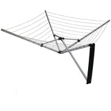 Wall Mounted 5 Arm 26m Clothes Airer Folding Concertina Cloth Dryer Washing Line - 45-Degree Angle