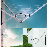 Wall Mounted 5 Arm 26m Clothes Airer Folding Concertina Cloth Dryer Washing Line - Top-Down View
