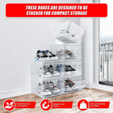 Sneaker Display Case Shoe Storage Organizer Box Stackable Plastic Clear Magnetic - Extra Image