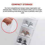 Sneaker Display Case Shoe Storage Organizer Box Stackable Plastic Clear Magnetic - Extra Image
