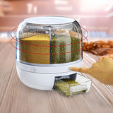 Rice Storage Cereal Dispenser Grain Container Rotating Dry Food Box - Front View