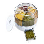 Rice Storage Cereal Dispenser Grain Container Rotating Dry Food Box