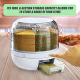 Rice Storage Cereal Dispenser Grain Container Rotating Dry Food Box