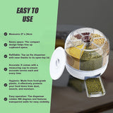 Rice Storage Cereal Dispenser Grain Container Rotating Dry Food Box