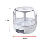 Rice Storage Cereal Dispenser Grain Container Rotating Dry Food Box - Extra Image