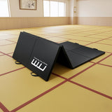 Folding Black Exercise Mat – Gymnastics, Martial Arts, Yoga, Karate & Judo Training - 45-Degree Angle