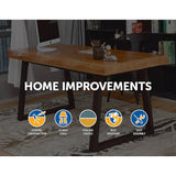 Trapezium Shaped Table Bench Desk Legs Retro Industrial Design Fully Welded - Side View