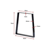 Trapezium Shaped Table Bench Desk Legs Retro Industrial Design Fully Welded - Extra Image