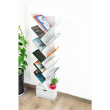 Tree Bookshelf Bookcase Book Organizer 12-Tier Multipurpose Shelf Display Racks - Front View