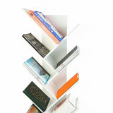 Tree Bookshelf Bookcase Book Organizer 12-Tier Multipurpose Shelf Display Racks - Close-Up Angle