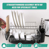 Dish Drying Rack Drainer Cup Plate Holder Cutlery Tray Kitchen Organiser - Extra Image