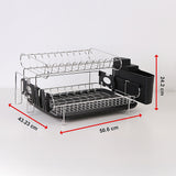 Dish Drying Rack Drainer Cup Plate Holder Cutlery Tray Kitchen Organiser - Extra Image