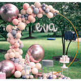 3M Gold Wedding Hoop Round Circle Arch Backdrop Flower Display Stand Frame Background - Top-Down View