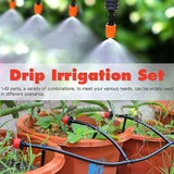 Drip Irrigation System Plant Self Garden Watering Hose Spray Kit - Top-Down View