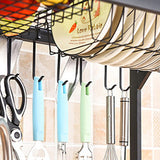 85cm Dish Drying Rack Drainer Over Sink Steel Cup Cutlery Organizer 2 Tier - Top-Down View