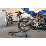 Rear Motorcycle Stand Heavy-Duty Motorbike Lift Paddock Carrier Bike Fork - Side View