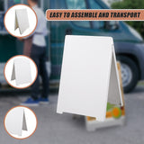 Double Side Sidewalk A-frame Sign Sandwich Board holds Graphic Plastic Panels - Close-Up Angle