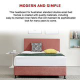 Linen Fabric Double Bed Deluxe Headboard Bedhead - Pearl Copper Brown - 45-Degree Angle