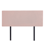 Linen Fabric Double Bed Deluxe Headboard Bedhead - Pale Pink