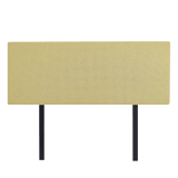 Linen Fabric Double Bed Deluxe Headboard Bedhead - Sulfur Yellow
