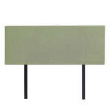 Linen Fabric Double Bed Deluxe Headboard Bedhead - Olive Green - Top-Down View
