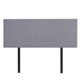 Linen Fabric Queen Bed Deluxe Headboard Bedhead - Slate Ash - Top-Down View