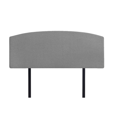 Linen Fabric Queen Bed Curved Headboard Bedhead - Night Ash