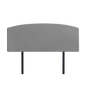Linen Fabric Queen Bed Curved Headboard Bedhead - Night Ash