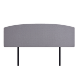 Linen Fabric King Bed Curved Headboard Bedhead - Slate Ash