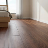 Vinyl Floor Tiles Self Adhesive Flooring Teak Wood Grain 16 Pack 2.3SQM - 45-Degree Angle