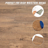 Vinyl Floor Tiles Self Adhesive Flooring Smoked Eucalyptus Wood Grain 16 Pack 2.3SQM - Low Angle