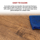 Vinyl Floor Tiles Self Adhesive Flooring Smoked Eucalyptus Wood Grain 16 Pack 2.3SQM