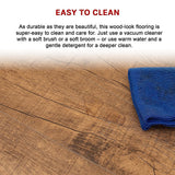 Vinyl Floor Tiles Self Adhesive Flooring Smoked Eucalyptus Wood Grain 16 Pack 2.3SQM - Extra Image