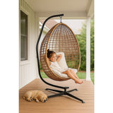 Hammock C Stand Solid Steel Construction for Hanging Air Porch Swing Chair - Front View