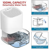 1000ML Mini Dehumidifier Portable Air Dryer Office Moisture Absorber Machine - Rear View