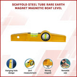 Scaffold Steel Tube Rare Earth Magnet Magnetic Boat Level For Accurate Levelling - Side View