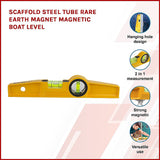 Scaffold Steel Tube Rare Earth Magnet Magnetic Boat Level - Side View