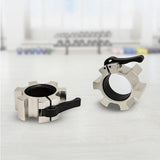 Aluminium Olympic Lock Collars Pair Barbell Clamps Clips Quick - Rear View