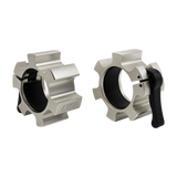 Aluminium Olympic Lock Collars Pair Barbell Clamps Clips Quick - Close-Up Angle