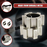Aluminium Olympic Lock Collars Pair Barbell Clamps Clips Quick - Low Angle