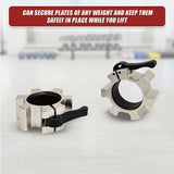 Aluminium Olympic Lock Collars Pair Barbell Clamps Clips Quick - Extra Image