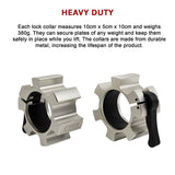 Aluminium Olympic Lock Collars Pair Barbell Clamps Clips Quick - Extra Image