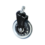 5x Office Chair Rollerblade Caster Wheels Safe for All Floors - Universal Fit - Rear View