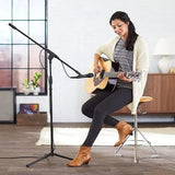 Stage Stands Tripod Mic Stand with Boom 2-Pack - Front View